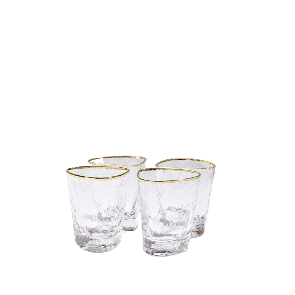 DOF Glasses in Gold Rim (Set of 4) SR Interiors