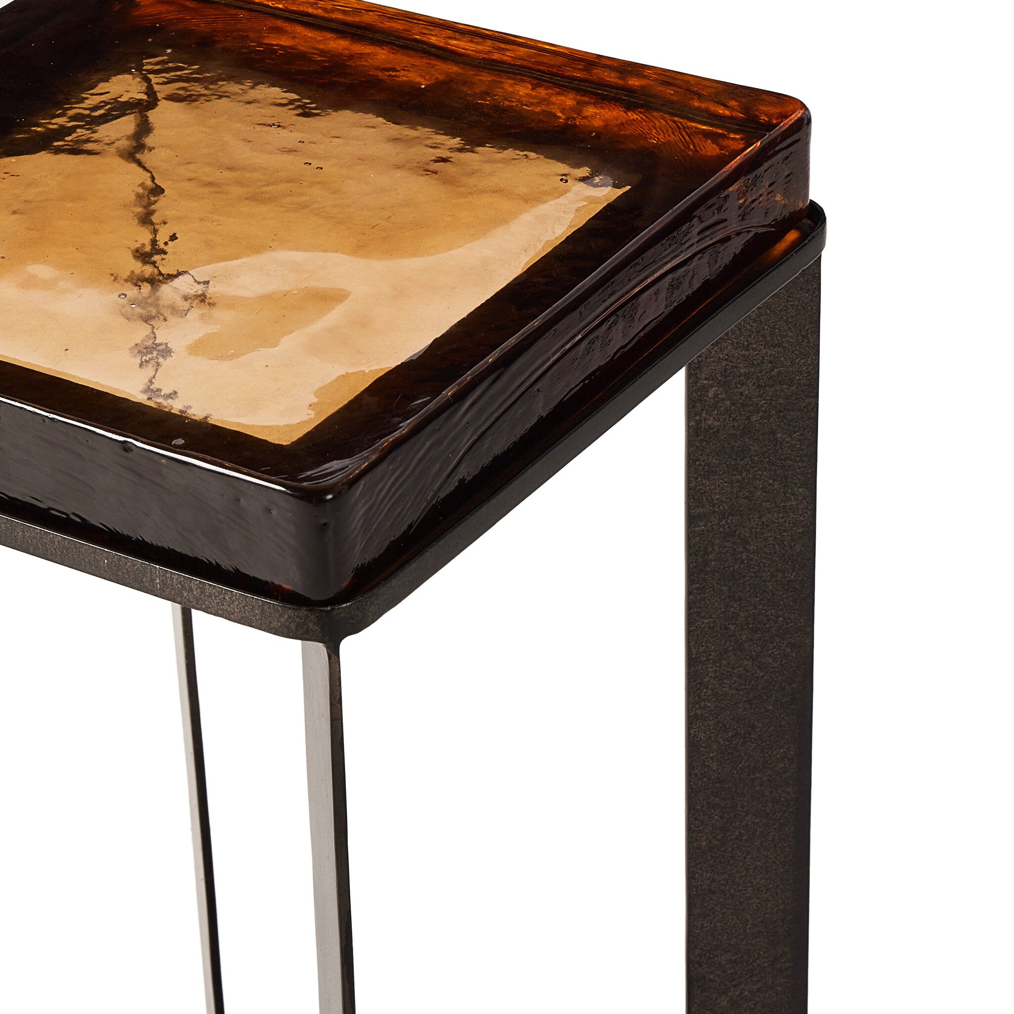 Lennie Cast Glass End Table - Image 4