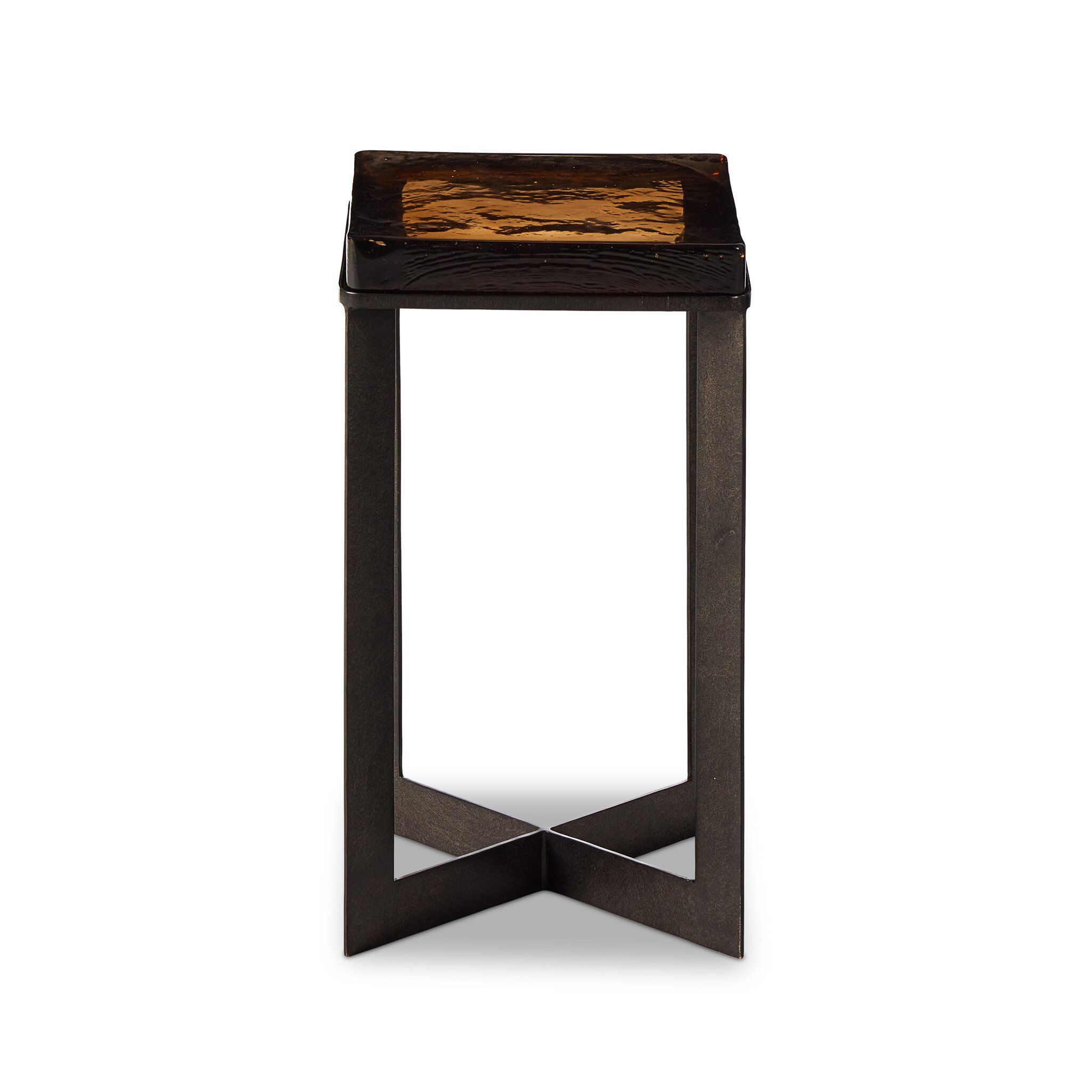 Lennie Cast Glass End Table - Image 2