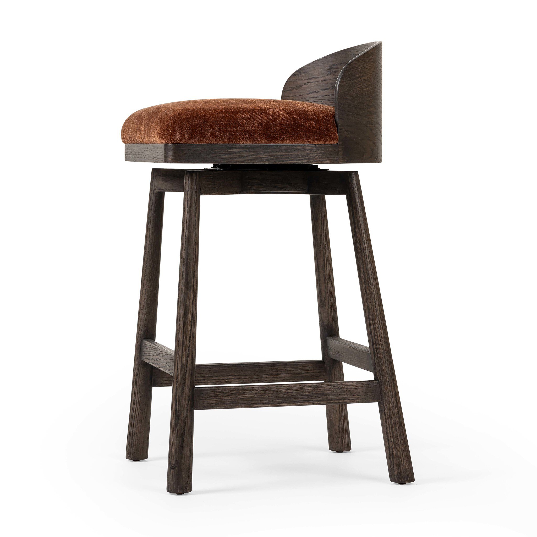 Cloris Swivel Counter Stool In Altair Sienna - Image 4