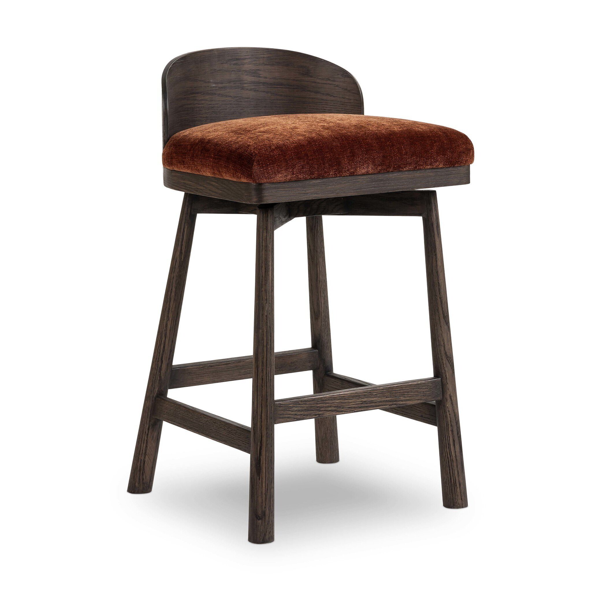 Cloris Swivel Counter Stool In Altair Sienna