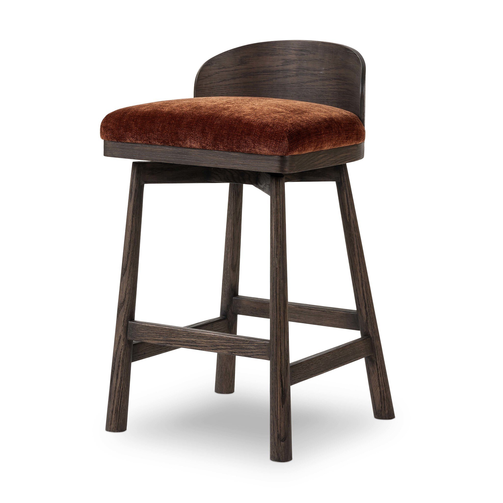 Cloris Swivel Counter Stool In Altair Sienna