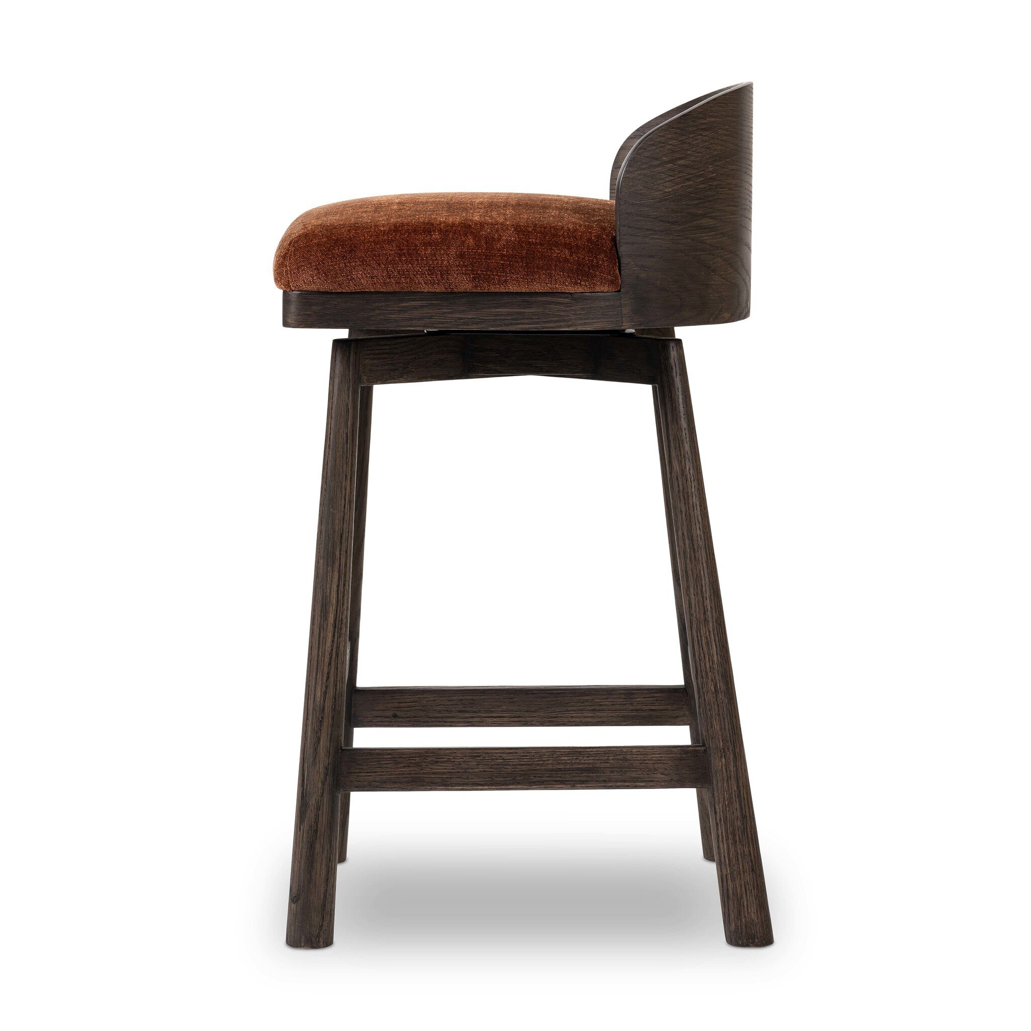 Cloris Swivel Counter Stool In Altair Sienna - Image 3