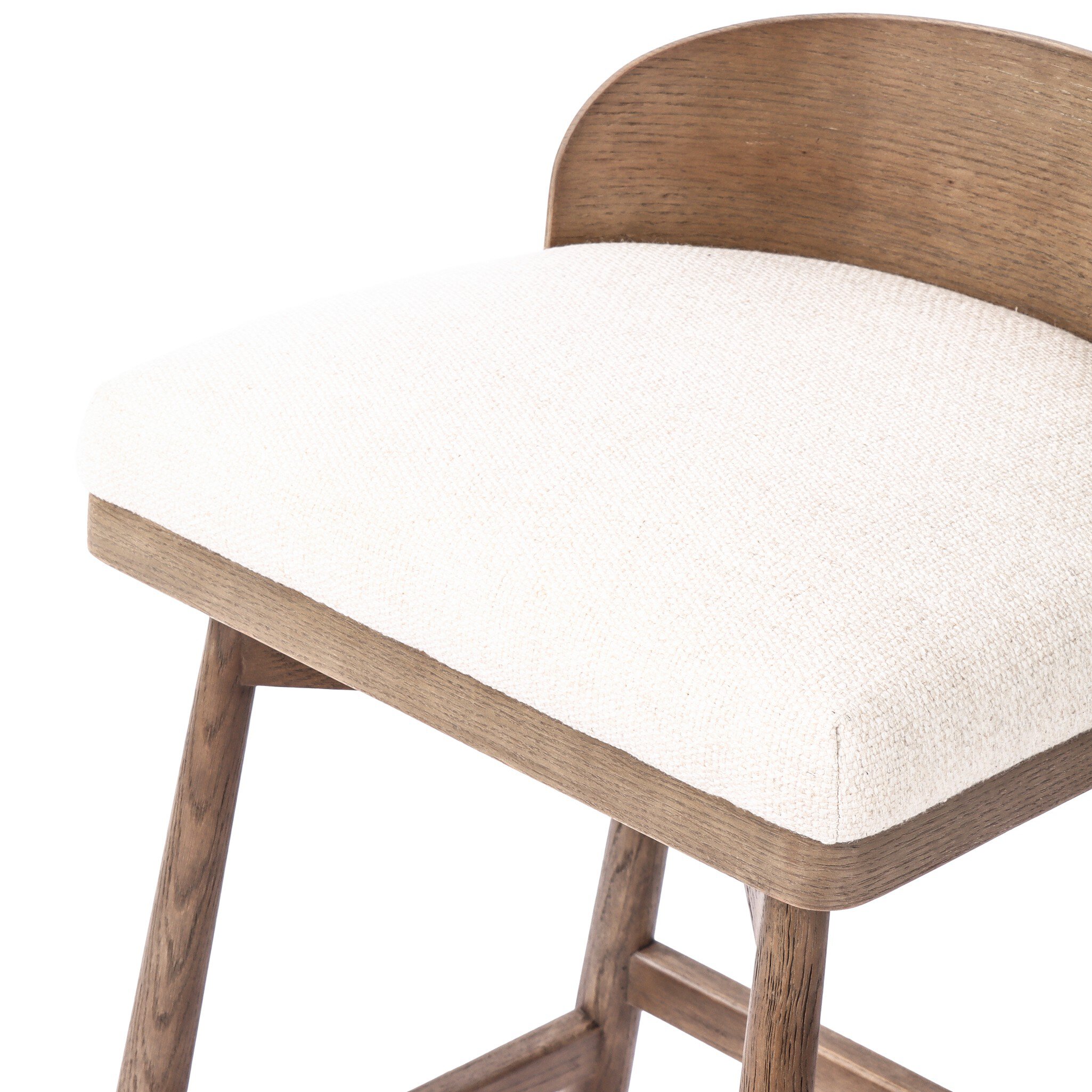 Cloris Swivel Counter Stool In Thames Cream - Image 7
