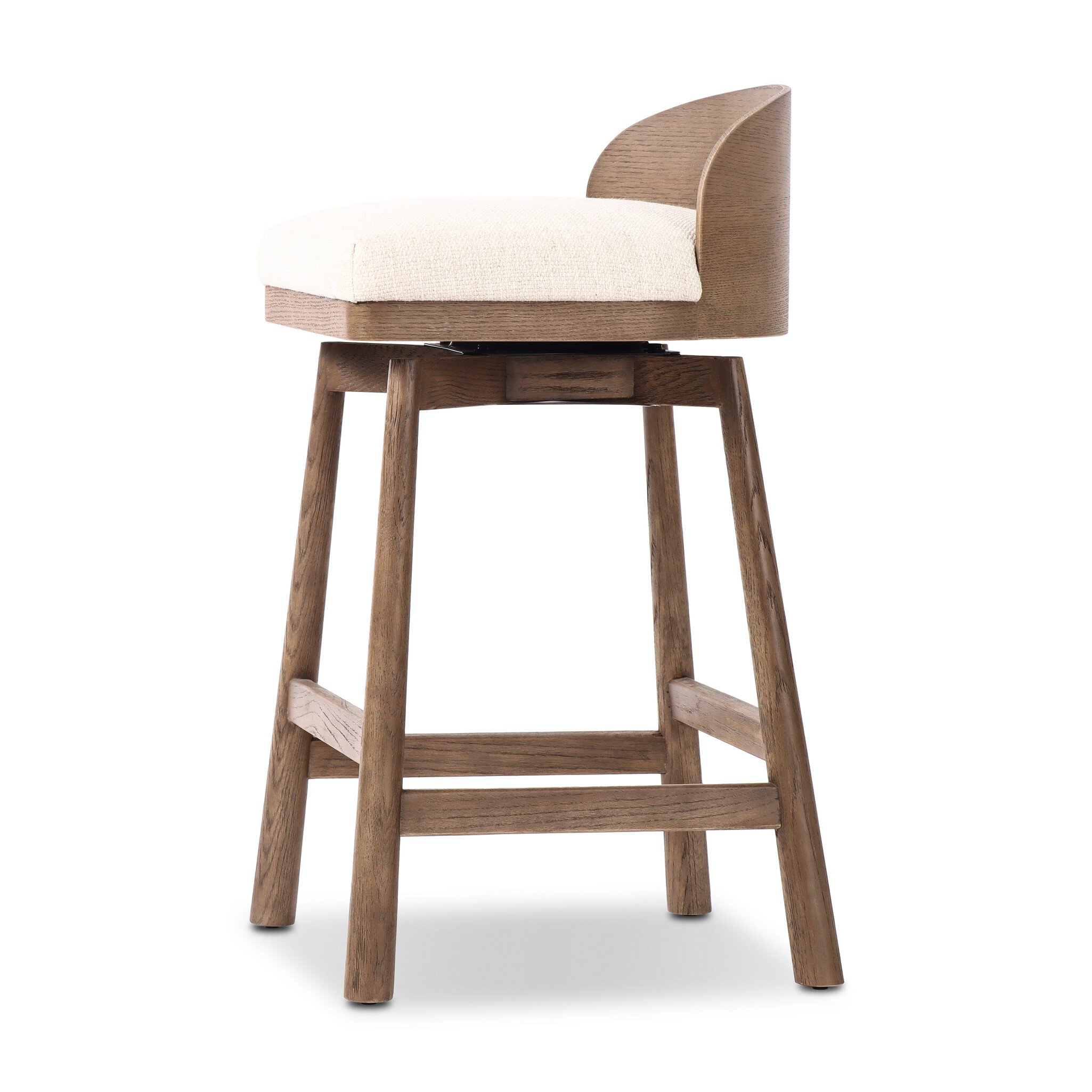 Cloris Swivel Counter Stool In Thames Cream - Image 5