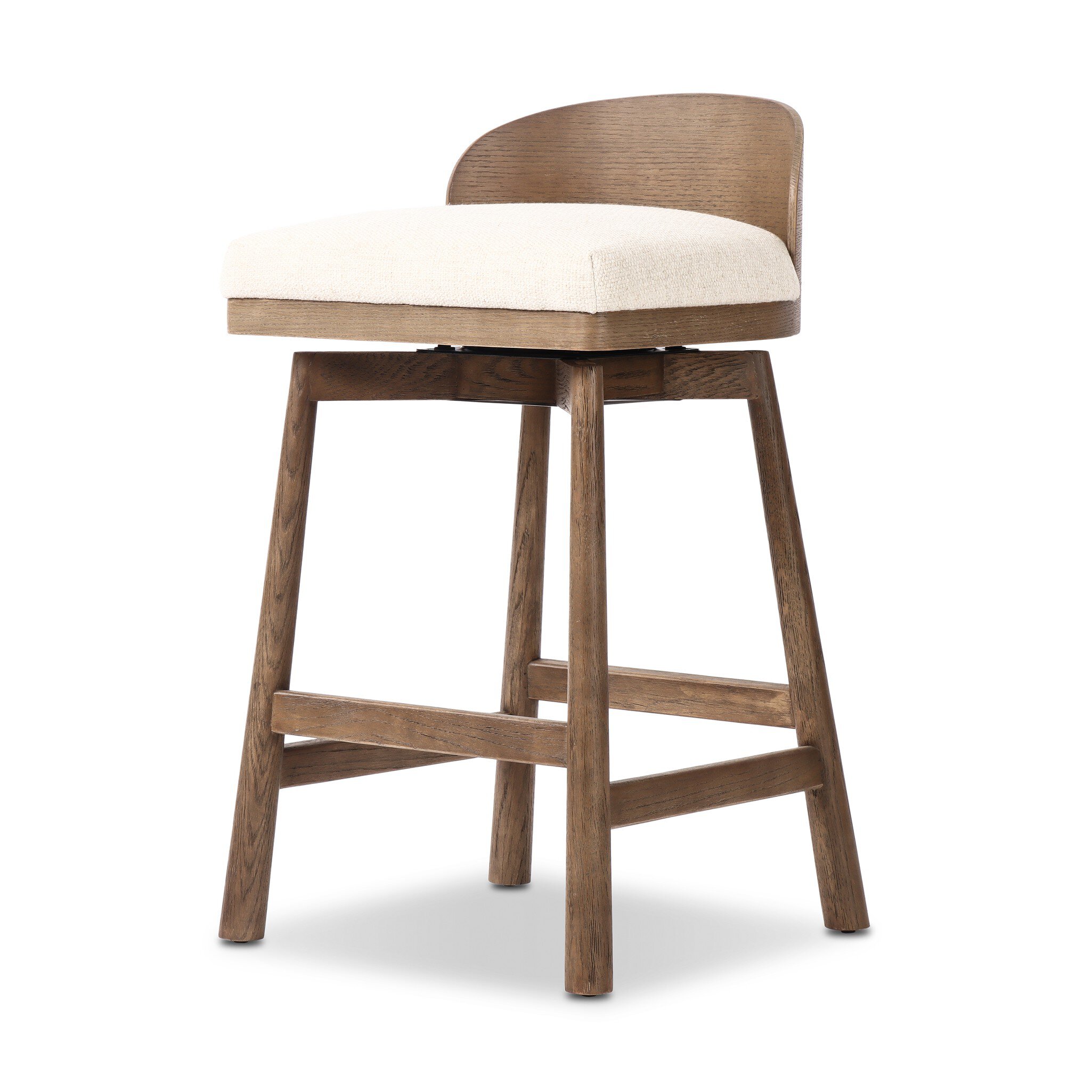 Cloris Swivel Counter Stool In Thames Cream