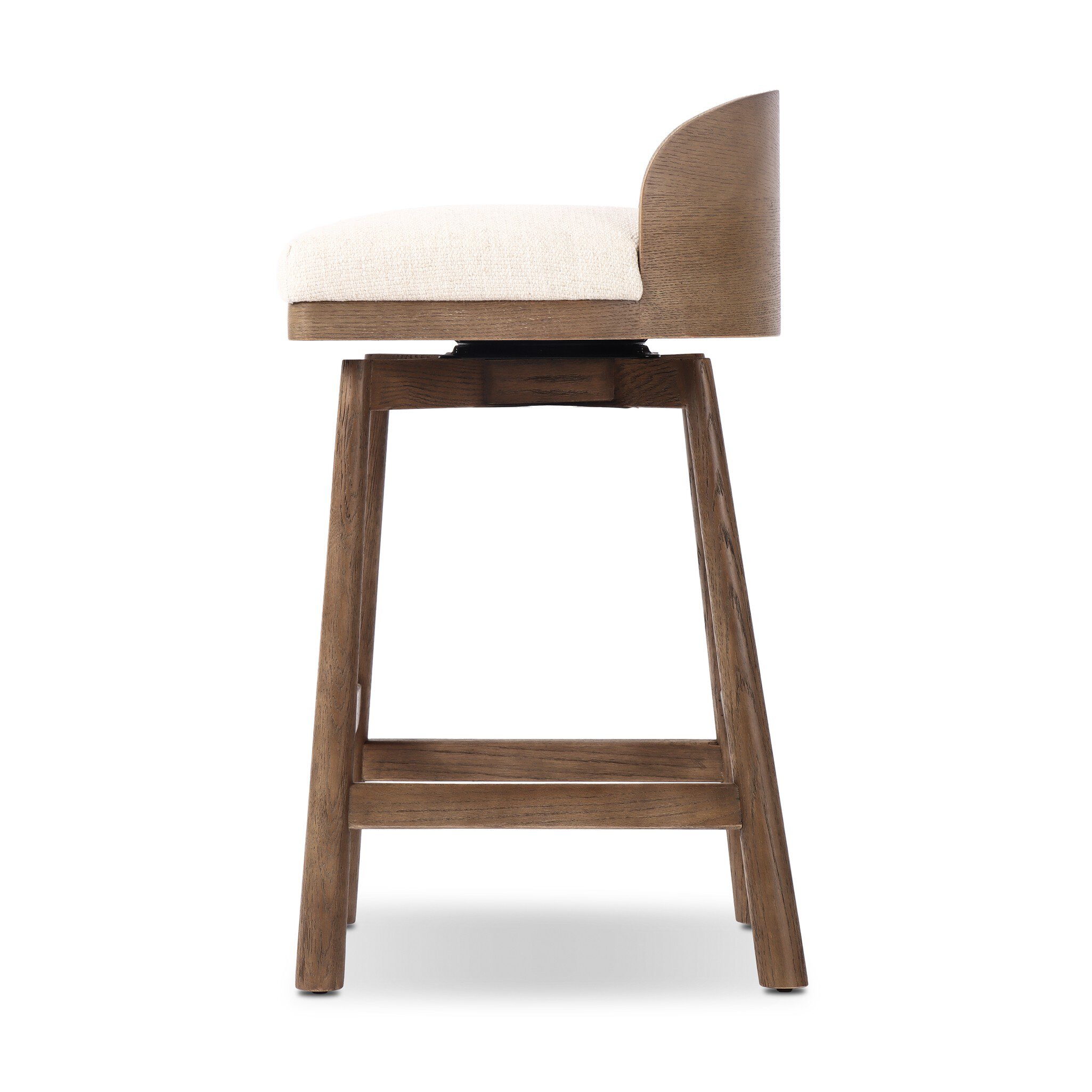 Cloris Swivel Counter Stool In Thames Cream - Image 3