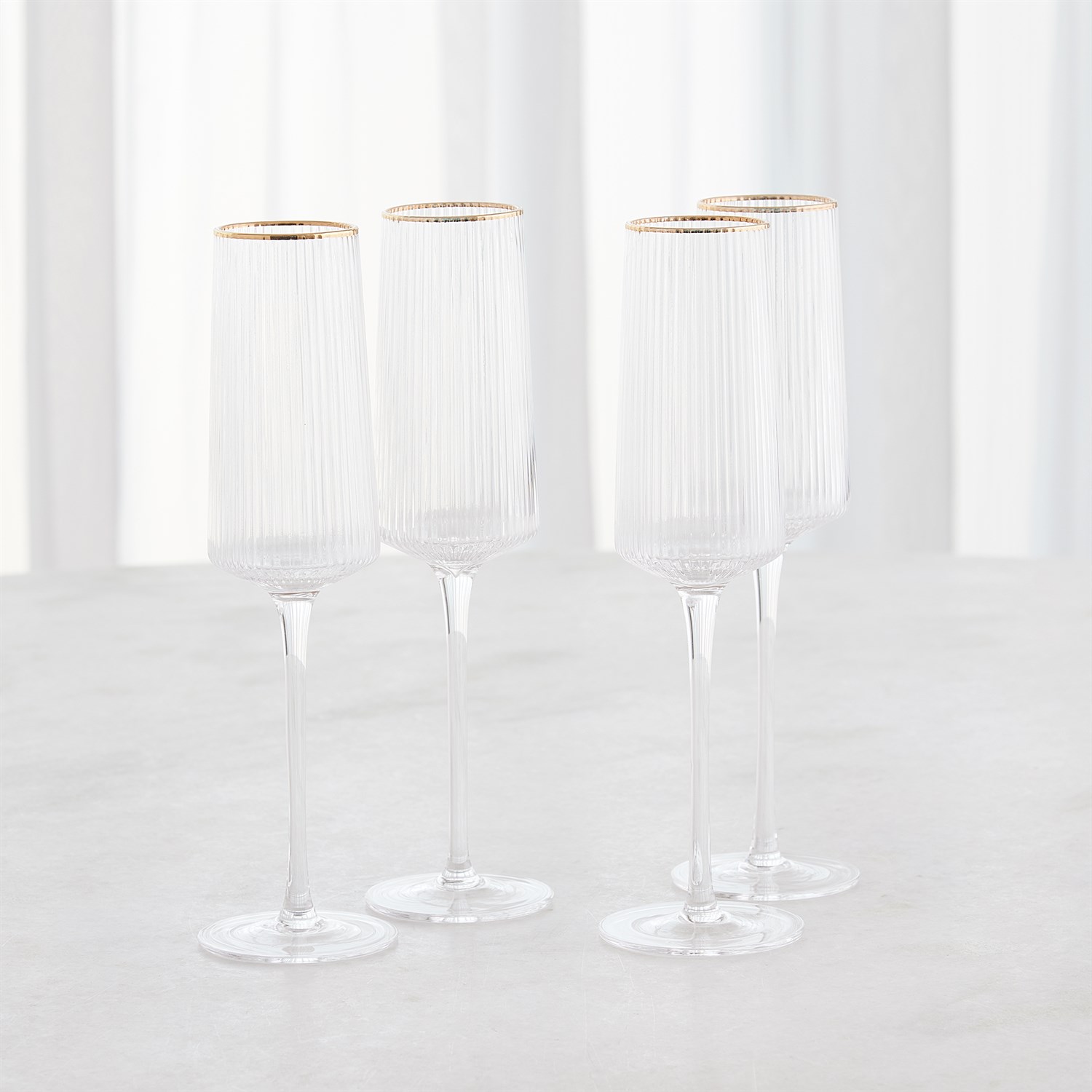 Winston Champagne Glasses - S/4 - Image 2