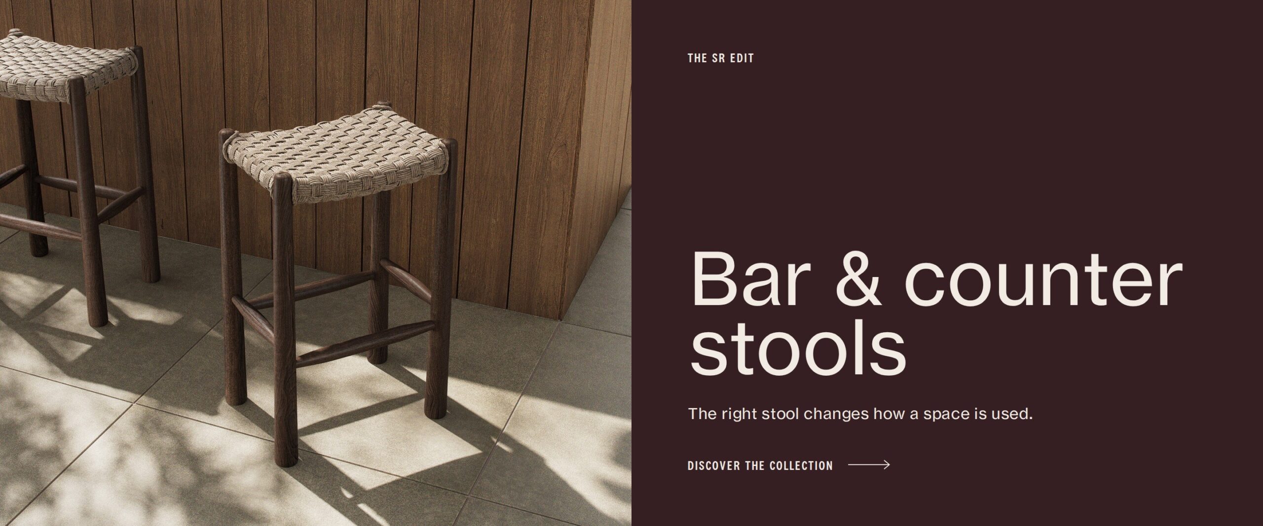 The SR Edit, bar and counter stools