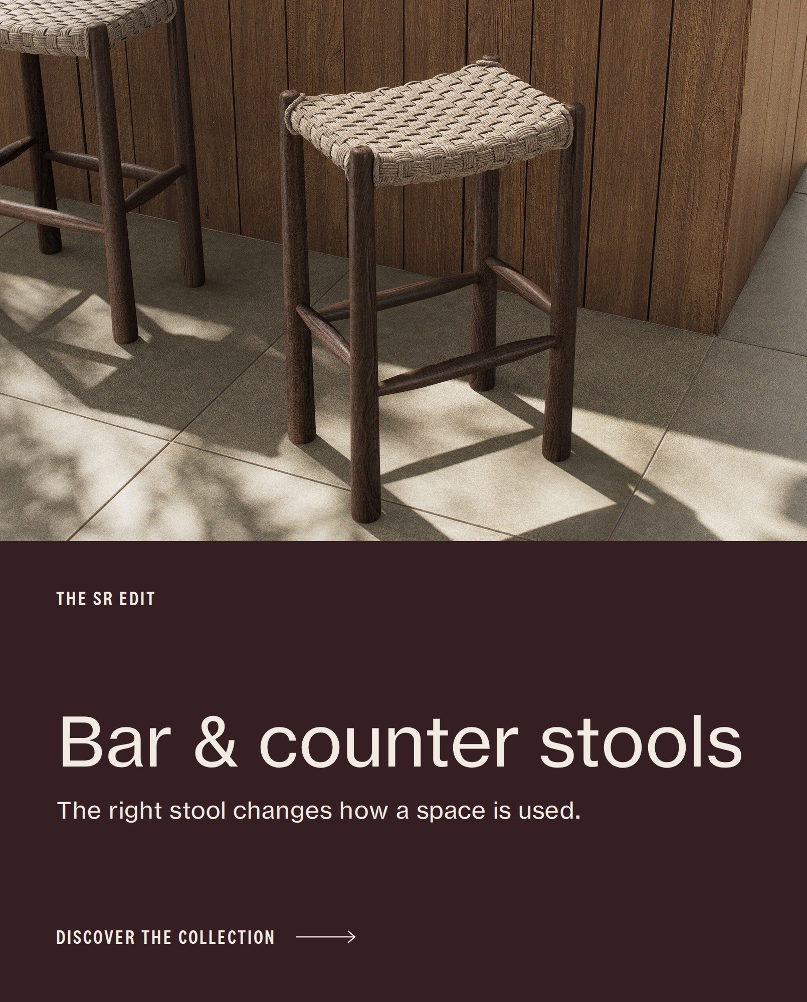 The SR Edit, bar and counter stools